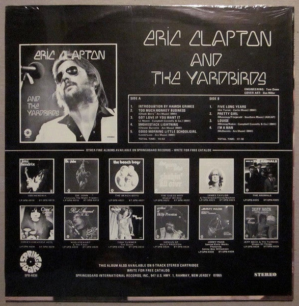 Eric Clapton - Eric Clapton And The Yardbirds (Vinyl, LP, Album, Reissue, Stereo) Good Plus (G+) / Very Good (VG)