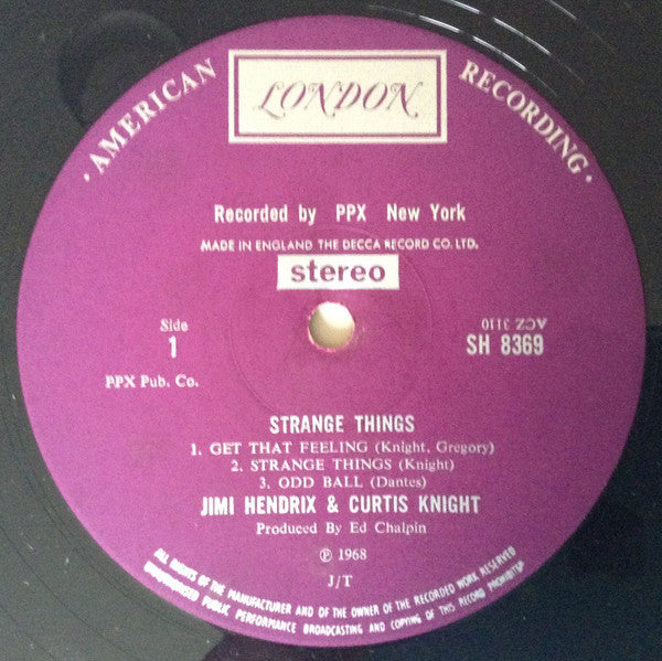 Jimi Hendrix - Strange Things (Vinyl, LP, Stereo) Very Good Plus (VG+) / Very Good (VG)
