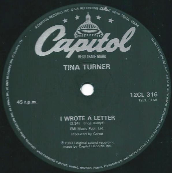Tina Turner - Let's Stay Together (Vinyl, 12", 45 RPM, Single) Very Good (VG) / Good Plus (G+)