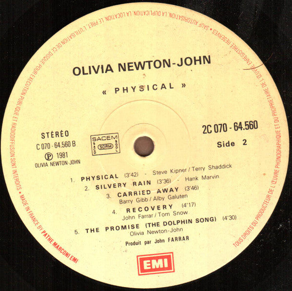 Olivia Newton-John - Physical (Vinyl, LP, Album, Stereo) Very Good Plus (VG+) / Very Good Plus (VG+)