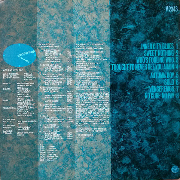 Working Week - Working Nights (Vinyl, Vinyl, LP, Album, 12", 45 RPM) Very Good Plus (VG+) / Very Good (VG)