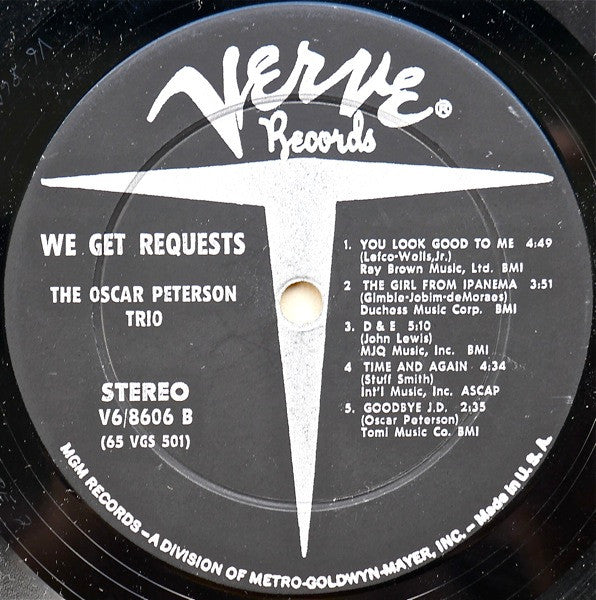 The Oscar Peterson Trio - We Get Requests (Vinyl, LP, Album, Stereo) Good Plus (G+) / Good Plus (G+)