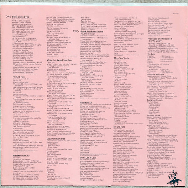 Kim Carnes - Mistaken Identity (Vinyl, LP, Album, Stereo)