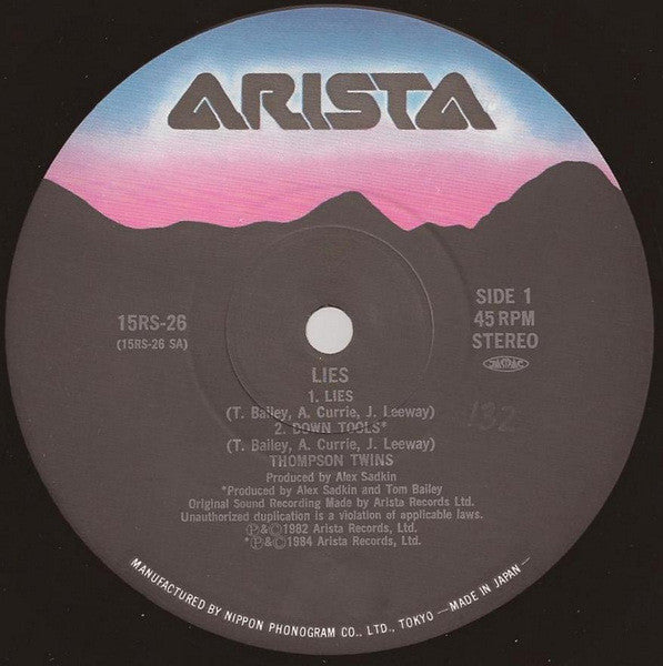 Thompson Twins - Lies (Vinyl, 12", 45 RPM, Stereo)