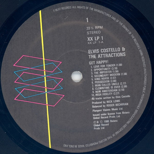 Elvis Costello & The Attractions - Get Happy!! (Vinyl, LP, Album, S...