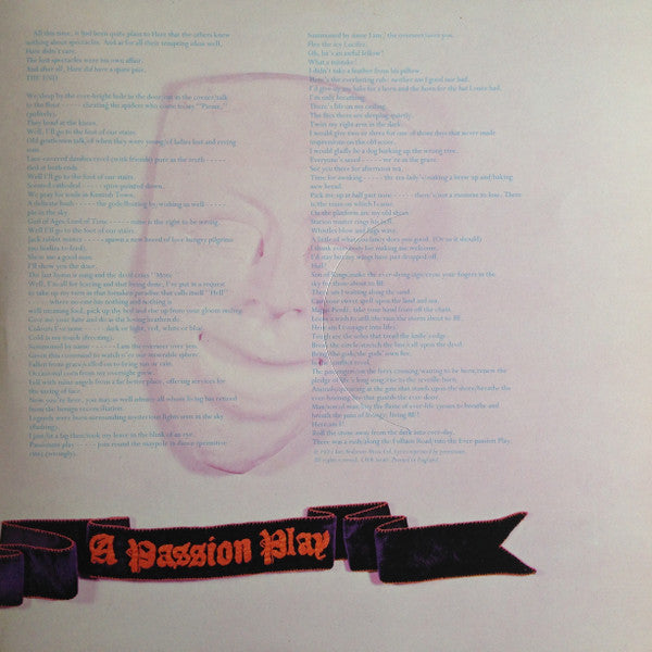 Jethro Tull - A Passion Play (Vinyl, LP, Album) Very Good (VG) / Good (G)