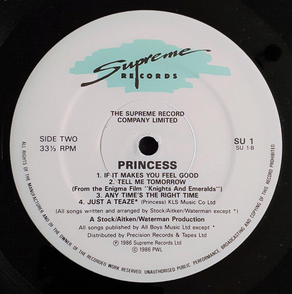 Princess - Princess (Vinyl, LP, Album) Very Good (VG) / Good Plus (G+)
