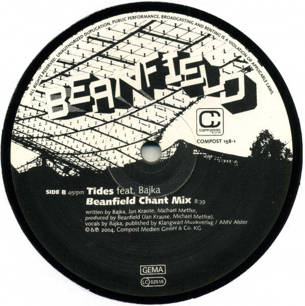 Beanfield - Tides (Vinyl, 12", 33 ⅓ RPM, 45 RPM) Very Good (VG) / Very Good (VG)