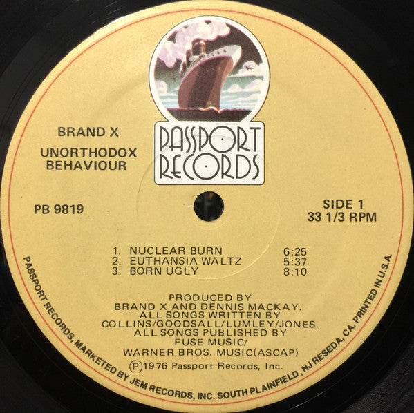 Brand X (3) - Unorthodox Behaviour (Vinyl, LP, Album, Reissue, Repress) Very Good (VG) / Good Plus (G+)