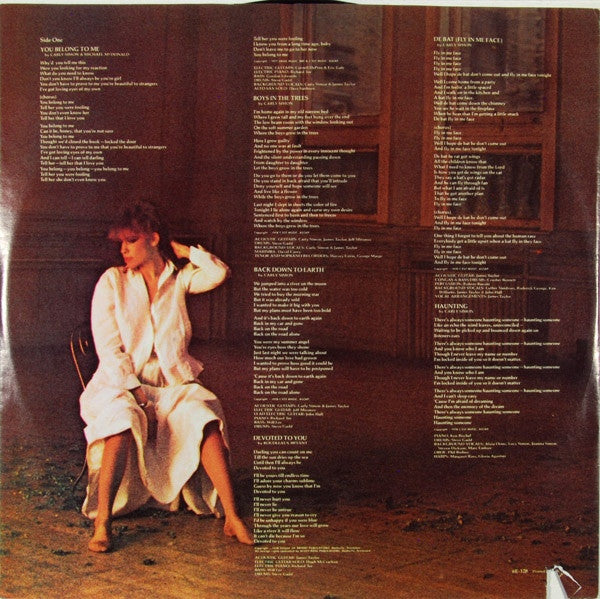 Carly Simon - Boys In The Trees (Vinyl, LP, Album, Stereo) Good Plus (G+) / Good Plus (G+)