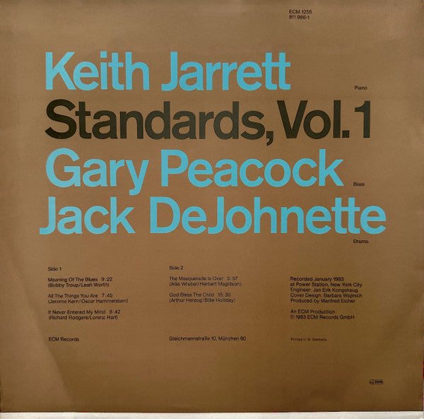 Keith Jarrett - Standards, Vol. 1 (Vinyl, LP, Album, Stereo) Very Good Plus (VG+) / Very Good Plus (VG+)