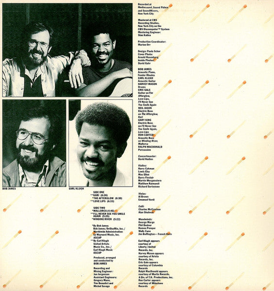 Bob James - One On One (Vinyl, LP, Album) Good Plus (G+) / Very Good (VG)