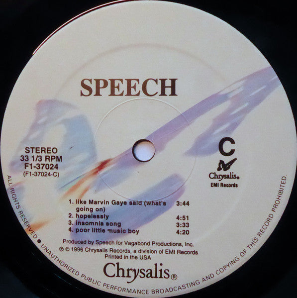 Speech - Speech (2xVinyl, LP, Album) Very Good (VG) / Very Good (VG)
