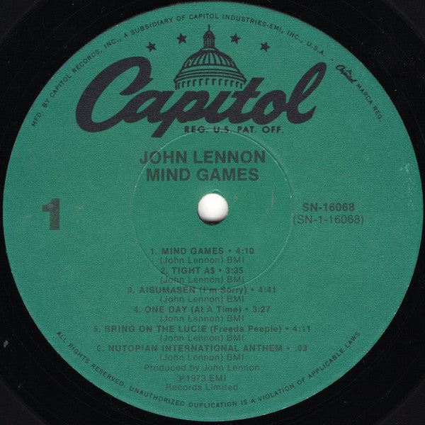 John Lennon - Mind Games (Vinyl, LP, Album, Reissue) Very Good Plus (VG+) / Very Good (VG)