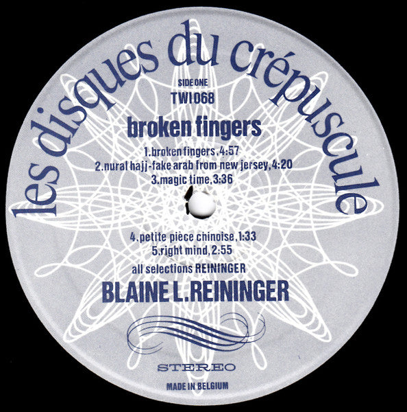 Blaine L. Reininger - Broken Fingers (Vinyl, LP, Album) Good Plus (G+) / Very Good (VG)