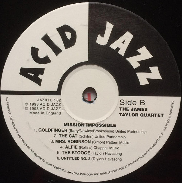 The James Taylor Quartet - Mission Impossible (LP) - Very Good (VG) / Very Good (VG)