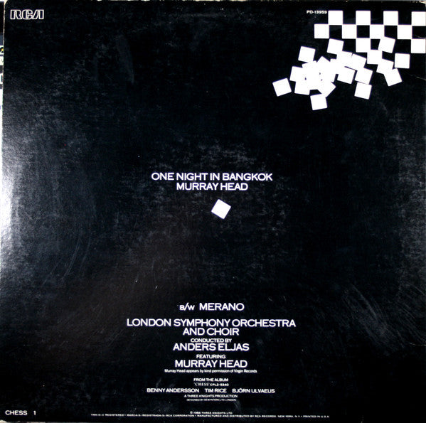 Murray Head - One Night In Bangkok (Vinyl, 12", 33 ⅓ RPM, Single, Stereo) Very Good (VG) / Good Plus (G+)