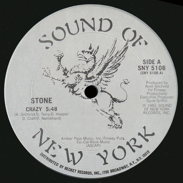 Stone - Crazy (Vinyl, 12", 33 ⅓ RPM, Single) Very Good (VG) / Very Good (VG)