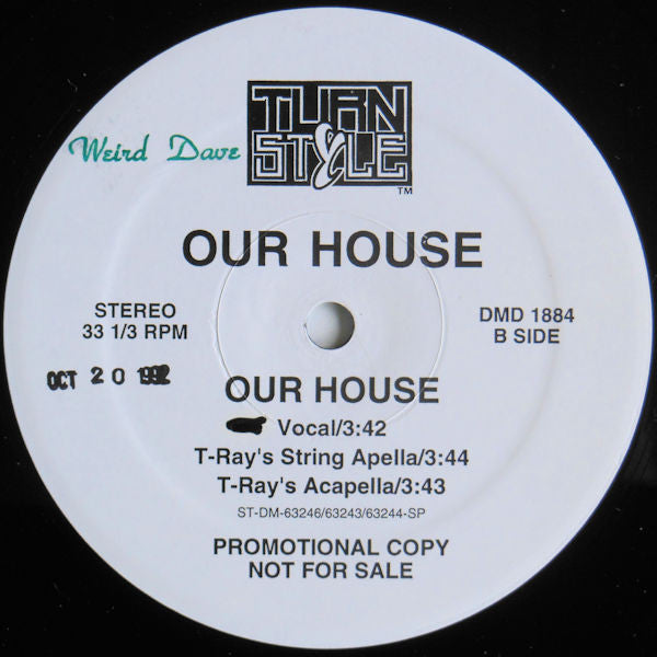 Our House (2) - Our House (Vinyl, 12", 33 ⅓ RPM, Promo, Stereo) Very Good (VG) / Very Good Plus (VG+)