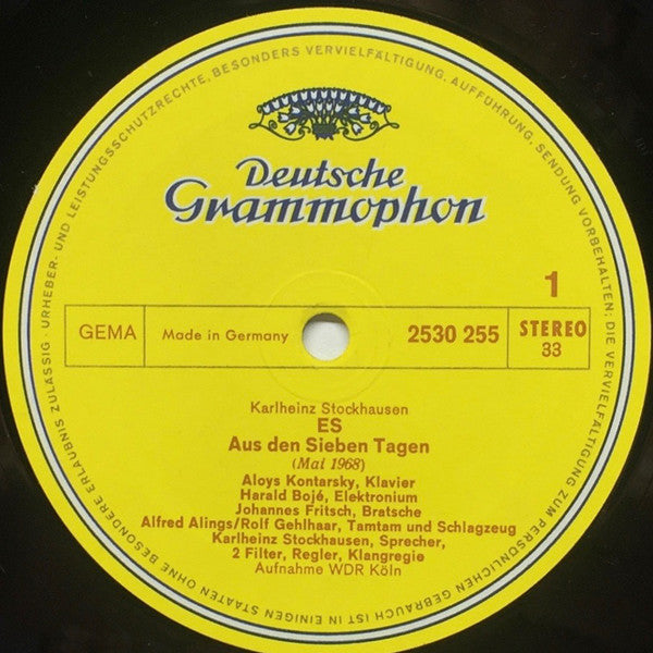 Karlheinz Stockhausen - Es Und Aufwärts (Vinyl, LP) Near Mint (NM or M-) / Very Good Plus (VG+)
