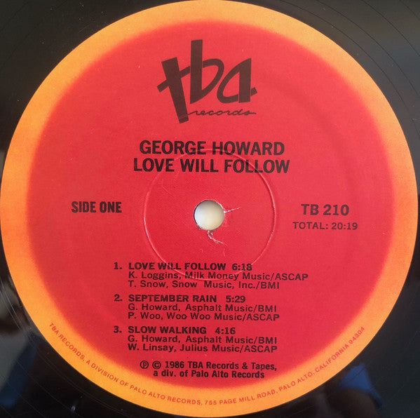 George Howard - Love Will Follow (Vinyl, LP, Album) Good Plus (G+) / Very Good (VG)