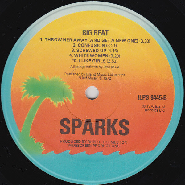 Sparks - Big Beat (Vinyl, LP, Album) Very Good (VG) / Very Good (VG)