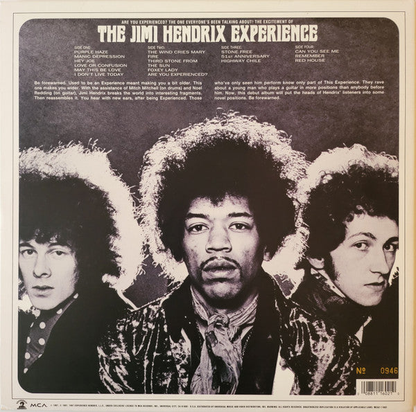The Jimi Hendrix Experience - Are You Experienced (2xVinyl, LP, Album, Limited Edition, Numbered, Remastered, Stereo) Very Good Plus (VG+) / Very Good Plus (VG+)