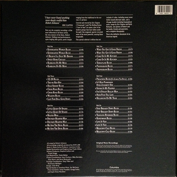 Robert Johnson - The Complete Recordings (3xVinyl, Box Set, LP, Compilation, Remastered, Mono) Very Good Plus (VG+) / Very Good (VG)