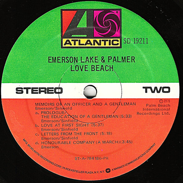 Emerson, Lake & Palmer - Love Beach (Vinyl, LP, Album) Very Good Plus (VG+) / Very Good Plus (VG+)