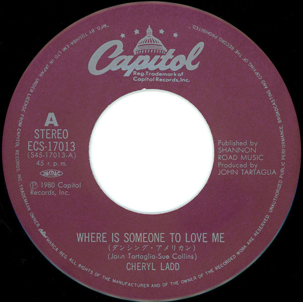 Cheryl Ladd - ダンシング・アメリカン = Where Is Someone To Love Me (Vinyl, 7", Single) Near Mint (NM or M-) / Near Mint (NM or M-)