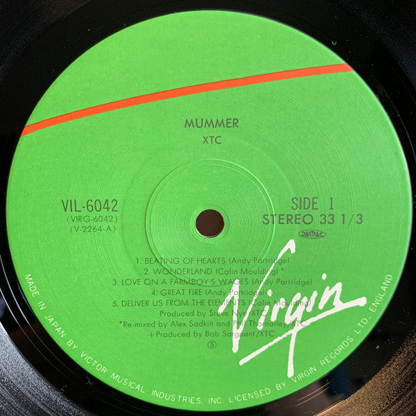XTC - Mummer (Vinyl, LP, Album, Stereo) Near Mint (NM or M-) / Very Good Plus (VG+)