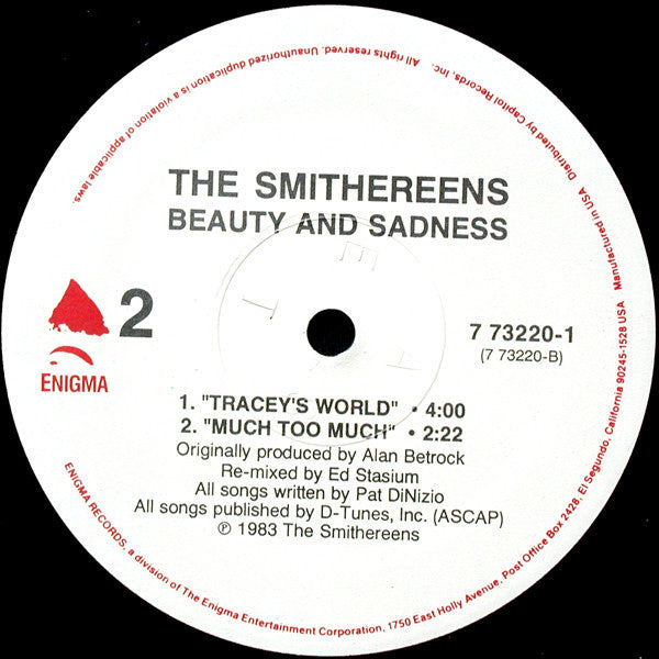 The Smithereens - Beauty And Sadness (Vinyl, 12", EP) Very Good Plus (VG+) / Very Good Plus (VG+)