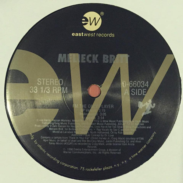 Melieck Britt - I'm The Only Player (Vinyl, 12") Good Plus (G+) / Good (G)