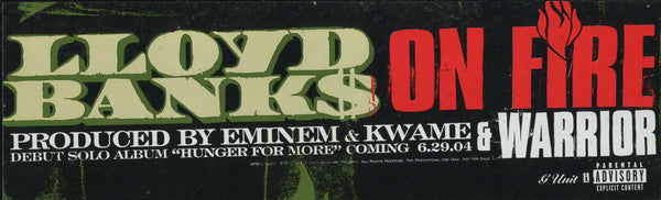 Lloyd Banks - On Fire / Warrior (Vinyl, 12", 33 ⅓ RPM, Promo) Very Good Plus (VG+) / Very Good Plus (VG+)