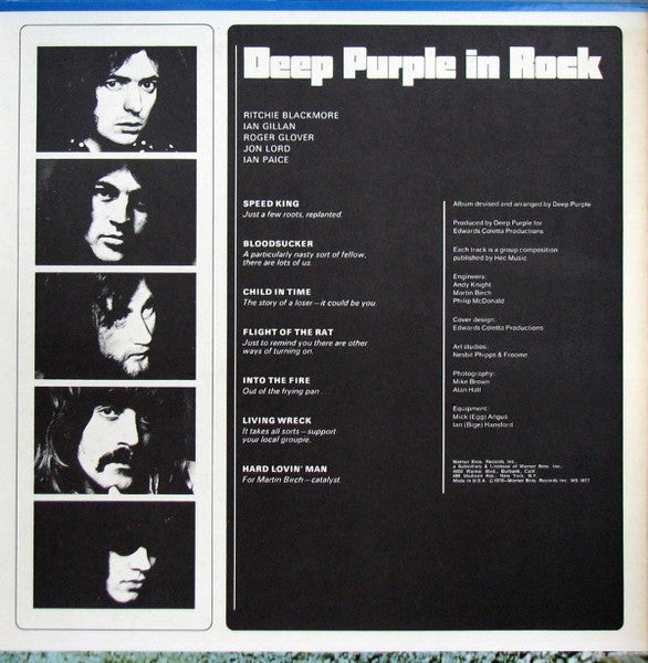 Deep Purple - In Rock (Vinyl, LP, Album) Very Good (VG) / Good Plus (G+)
