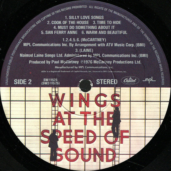 Wings (2) - Wings At The Speed Of Sound (Vinyl, LP, Album, Stereo)