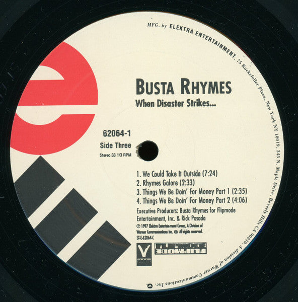 Busta Rhymes - When Disaster Strikes... (2xVinyl, LP, Album, Stereo) Mint (M) / Mint (M)
