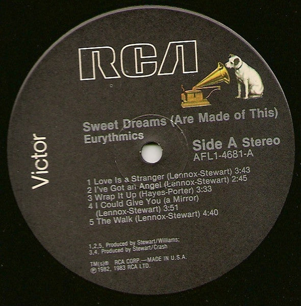 Eurythmics - Sweet Dreams (Are Made Of This) (Vinyl, LP, Album, Stereo) Good Plus (G+) / Very Good (VG)