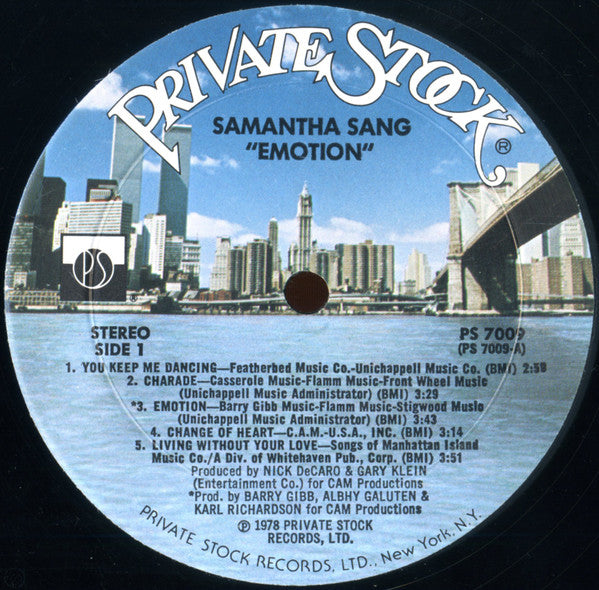 Samantha Sang - Emotion (Vinyl, LP, Album) Good Plus (G+) / Good Plus (G+)