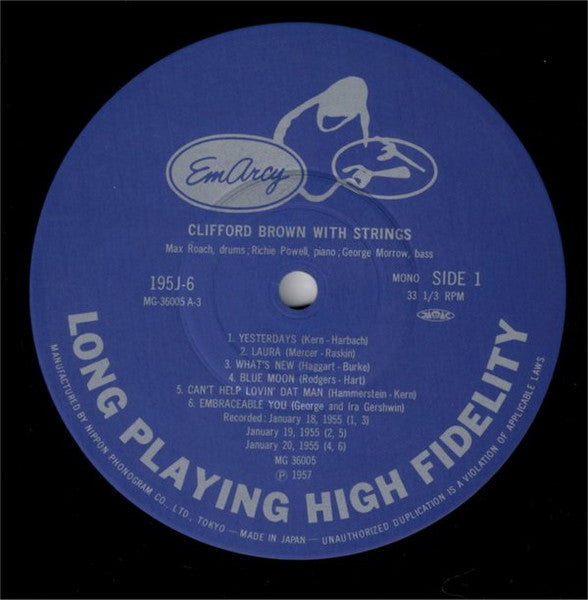 Clifford Brown - Clifford Brown With Strings (Vinyl, LP, Album, Rei...