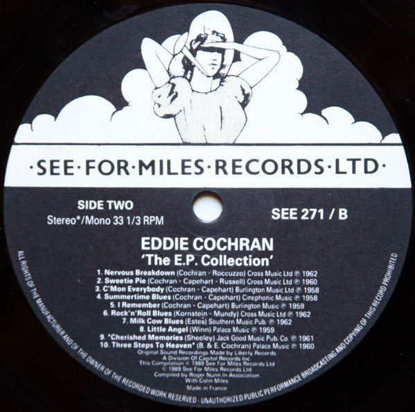 Eddie Cochran - The EP Collection (Vinyl, LP, Compilation, Mono) Very Good (VG) / Very Good Plus (VG+)