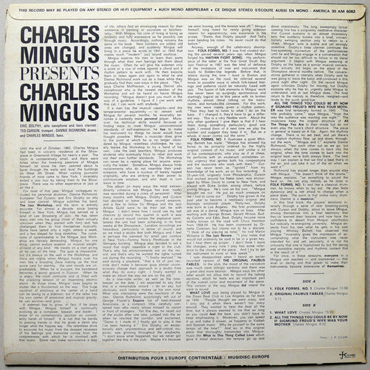 Charles Mingus - Presents Charles Mingus (Vinyl, LP, Album, Reissue) Very Good Plus (VG+) / Very Good (VG)