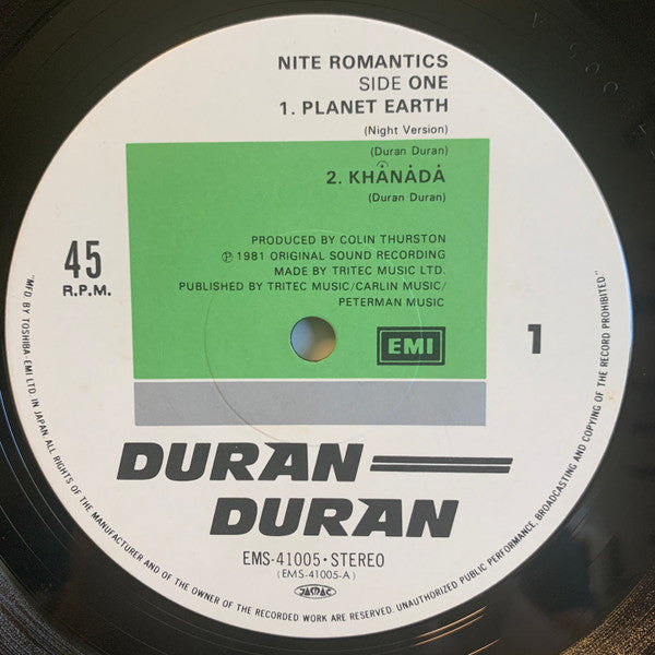 Duran Duran - Nite Romantics (Vinyl, 45 RPM, 12", Stereo)