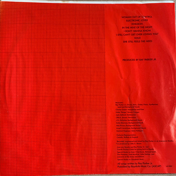 Ray Parker Jr. - Woman Out Of Control (Vinyl, LP, Album, Stereo) Very Good (VG) / Very Good (VG)