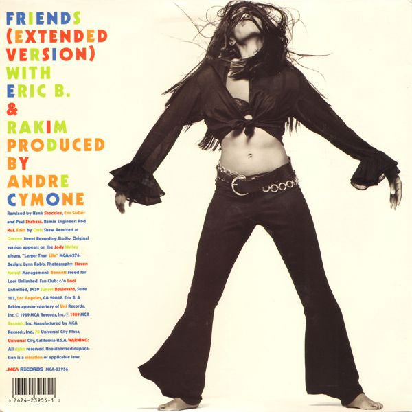 Jody Watley - Friends (Vinyl, 12", Single, 33 ⅓ RPM) Good Plus (G+) / Very Good Plus (VG+)