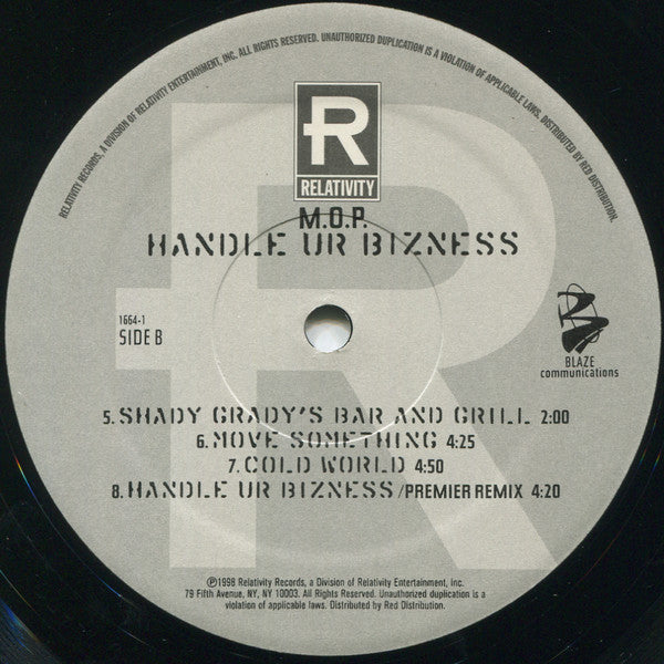 M.O.P. - Handle Ur Bizness (Vinyl, 12", 33 ⅓ RPM, EP) Very Good Plus (VG+) / Very Good Plus (VG+)