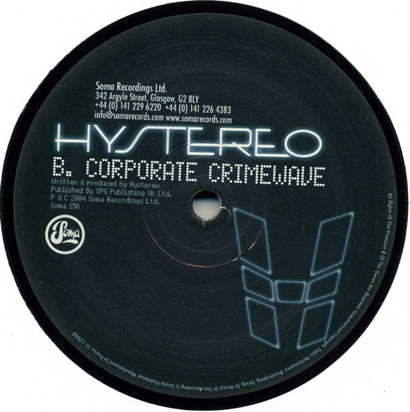 Hystereo - Winters In The City / Corporate Crimewave (Vinyl, 12") Very Good Plus (VG+) / Very Good Plus (VG+)