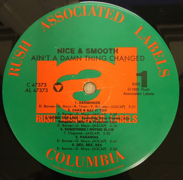 Nice & Smooth - Ain't A Damn Thing Changed (Vinyl, LP, Album) Very Good (VG) / Very Good (VG)
