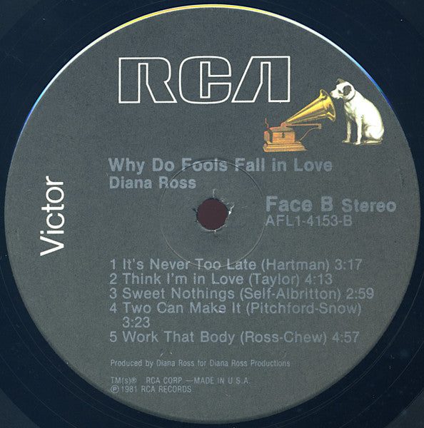 Diana Ross - Why Do Fools Fall In Love (Vinyl, LP, Album, Stereo) Good Plus (G+) / Very Good (VG)