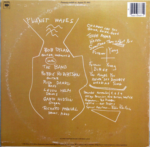 Bob Dylan - Planet Waves (Vinyl, LP, Album, Reissue, Stereo) Very Good (VG) / Very Good Plus (VG+)